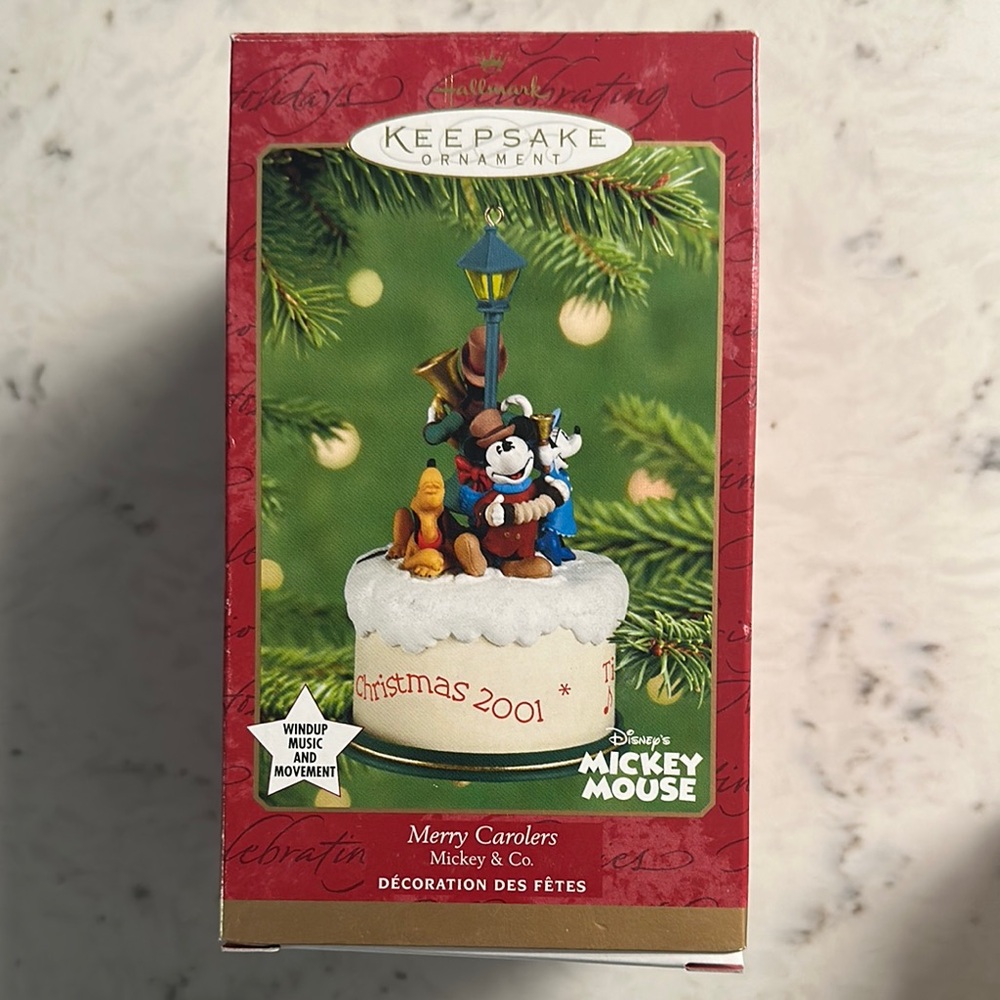 Disney Keepsake Ornament with Mickey Mouse in Red and Blue
